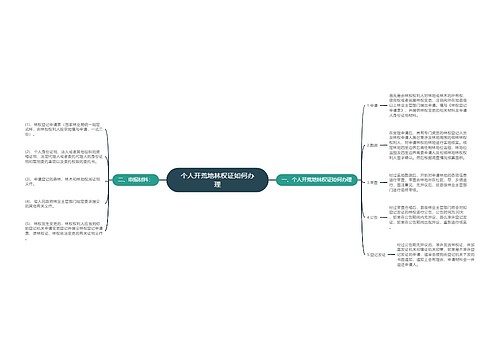 个人开荒地林权证如何办理