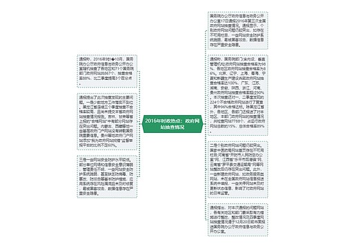 2016年时政热点：政府网站抽查情况