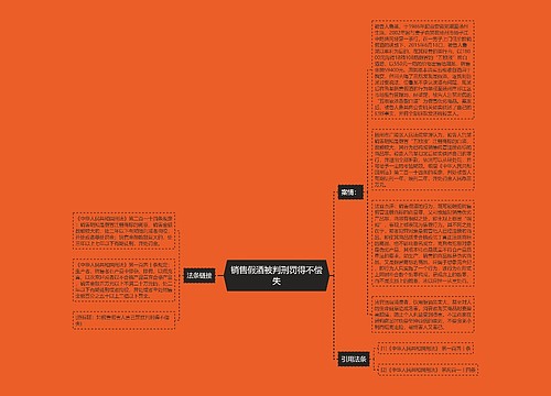 销售假酒被判刑罚得不偿失