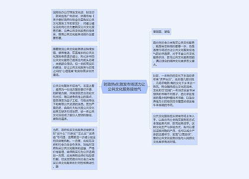 时政热点:激发市场活力让公共文化服务接地气