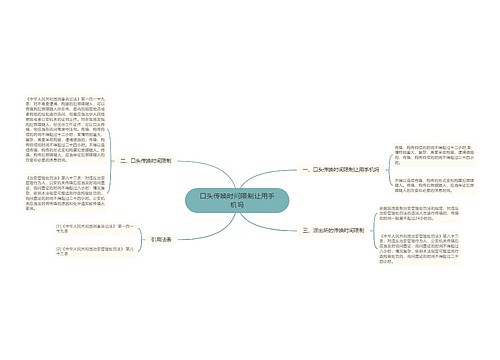 口头传唤时间限制让用手机吗