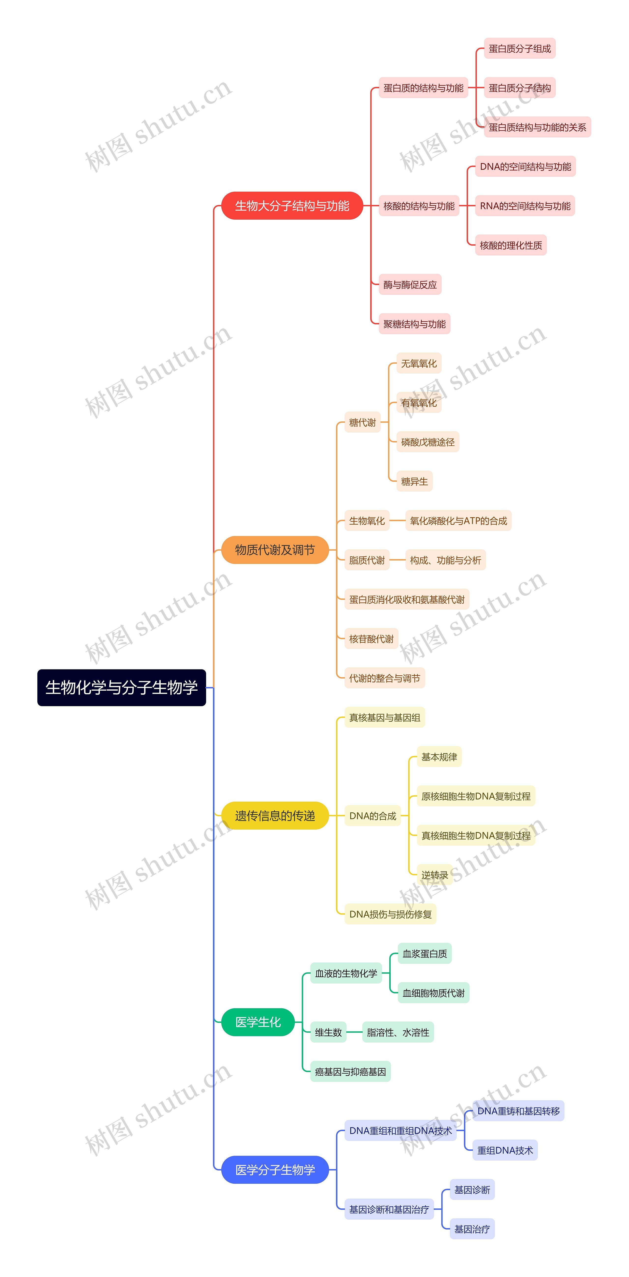 生物化学与分子生物学思维导图