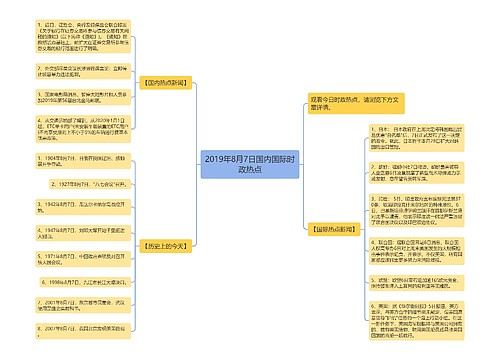 2019年8月7日国内国际时政热点