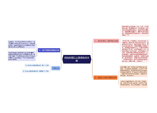 刑法刑期以上是否包含本数