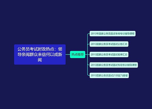 公务员考试时政热点：领导亲阅群众来信何以成新闻