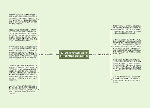 2016年国考时政热点：景区三年内禁涨为啥3年必涨