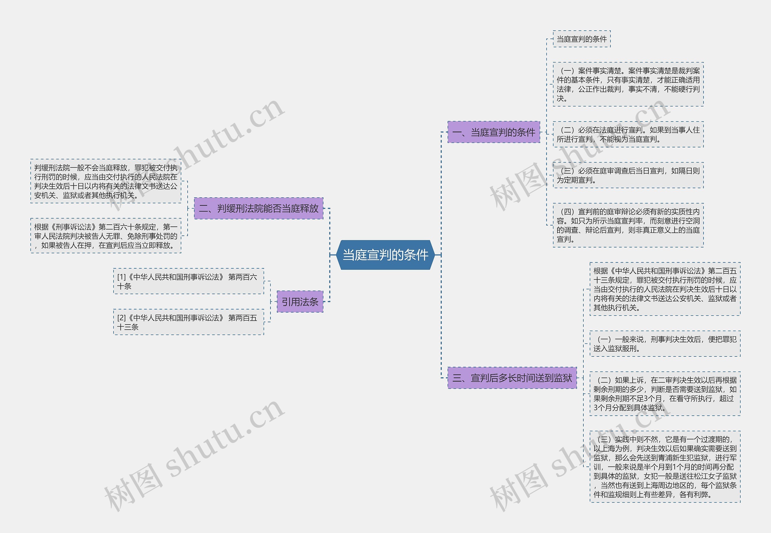 当庭宣判的条件思维导图