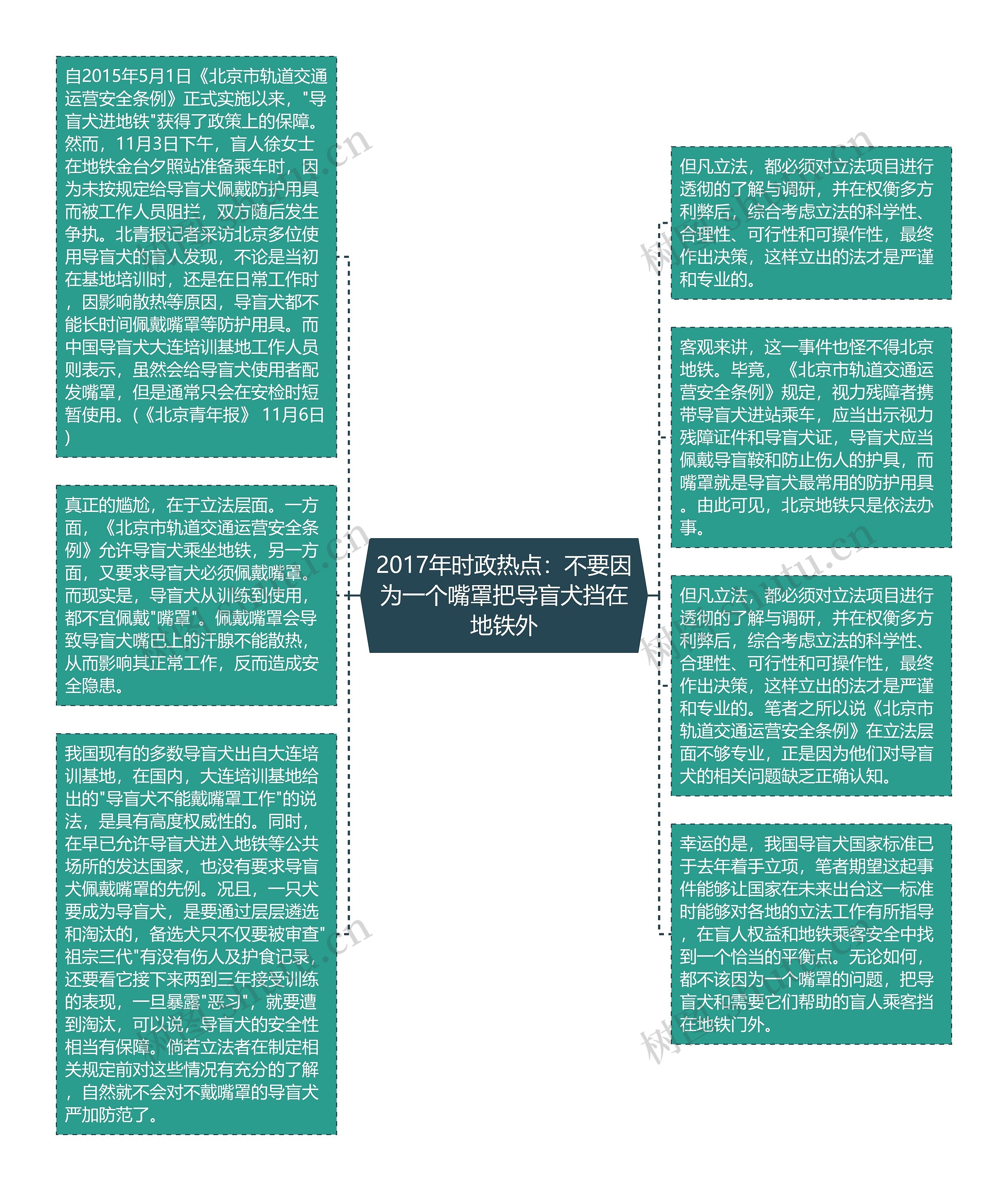 2017年时政热点：不要因为一个嘴罩把导盲犬挡在地铁外