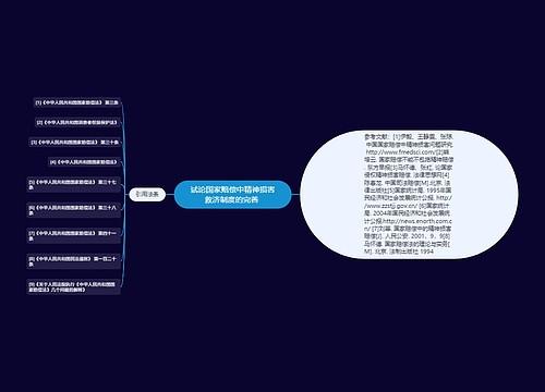 试论国家赔偿中精神损害救济制度的完善 