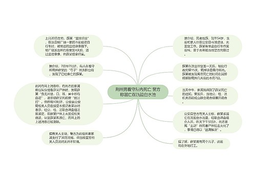 荆州男看守所内死亡 警方称溺亡在洗脸台水池