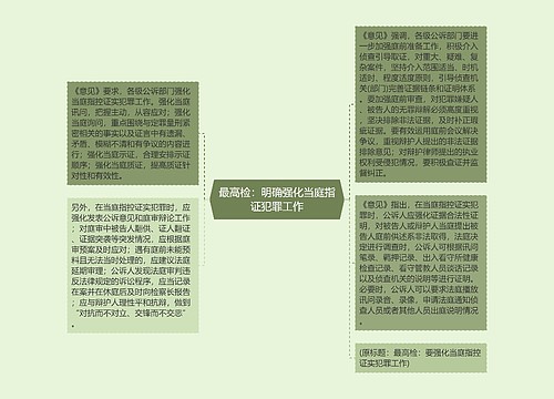 最高检：明确强化当庭指证犯罪工作