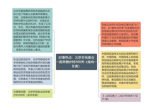 时事热点：北京冬残奥会迎来倒计时200天（走向冬奥）