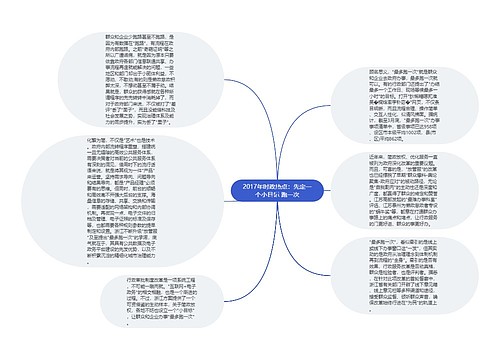 2017年时政热点：先定一个小目标 跑一次