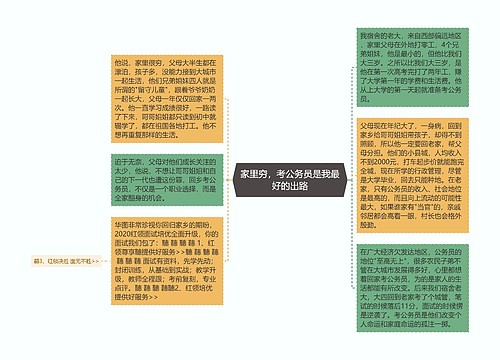 家里穷，考公务员是我最好的出路