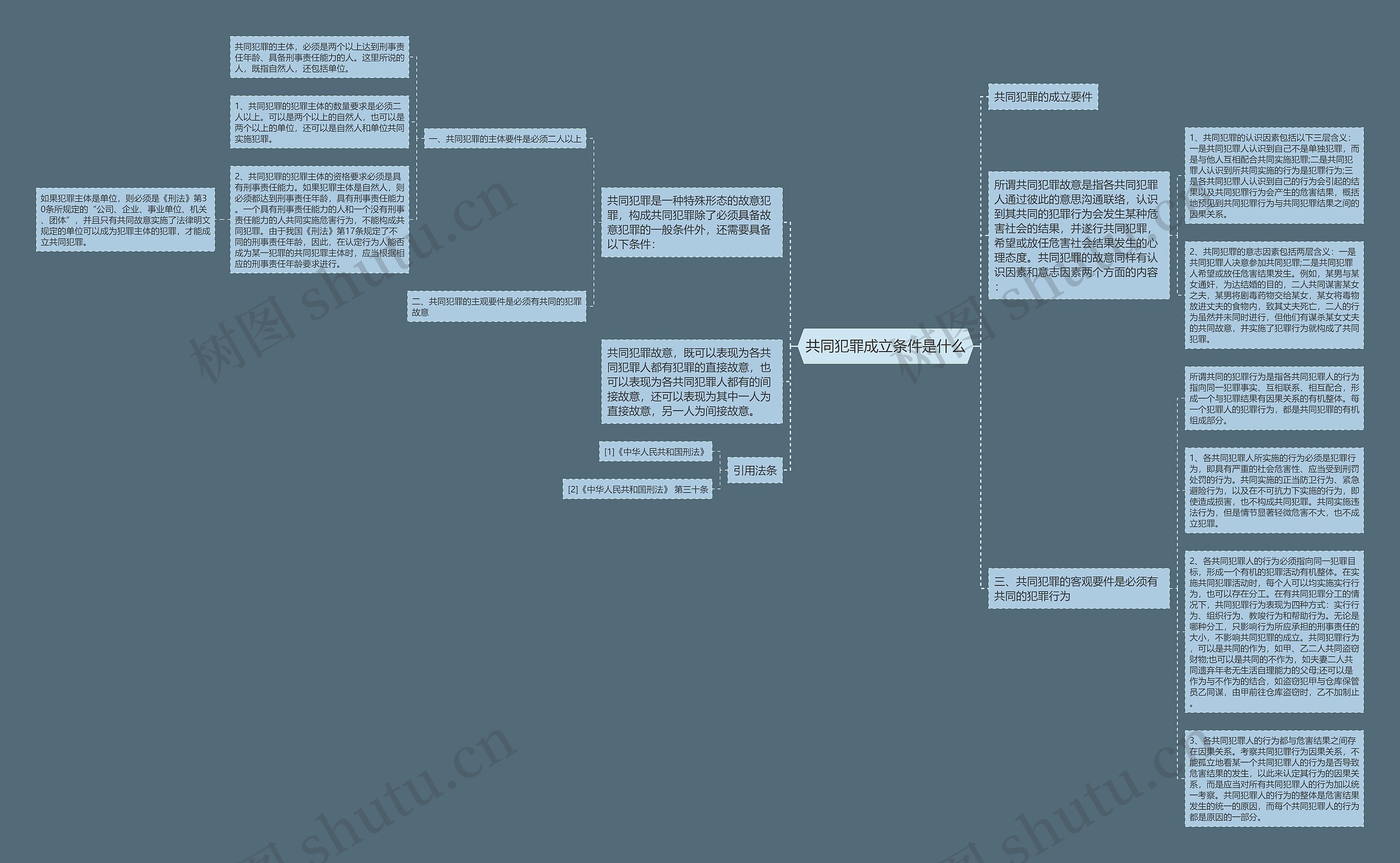 共同犯罪成立条件是什么思维导图