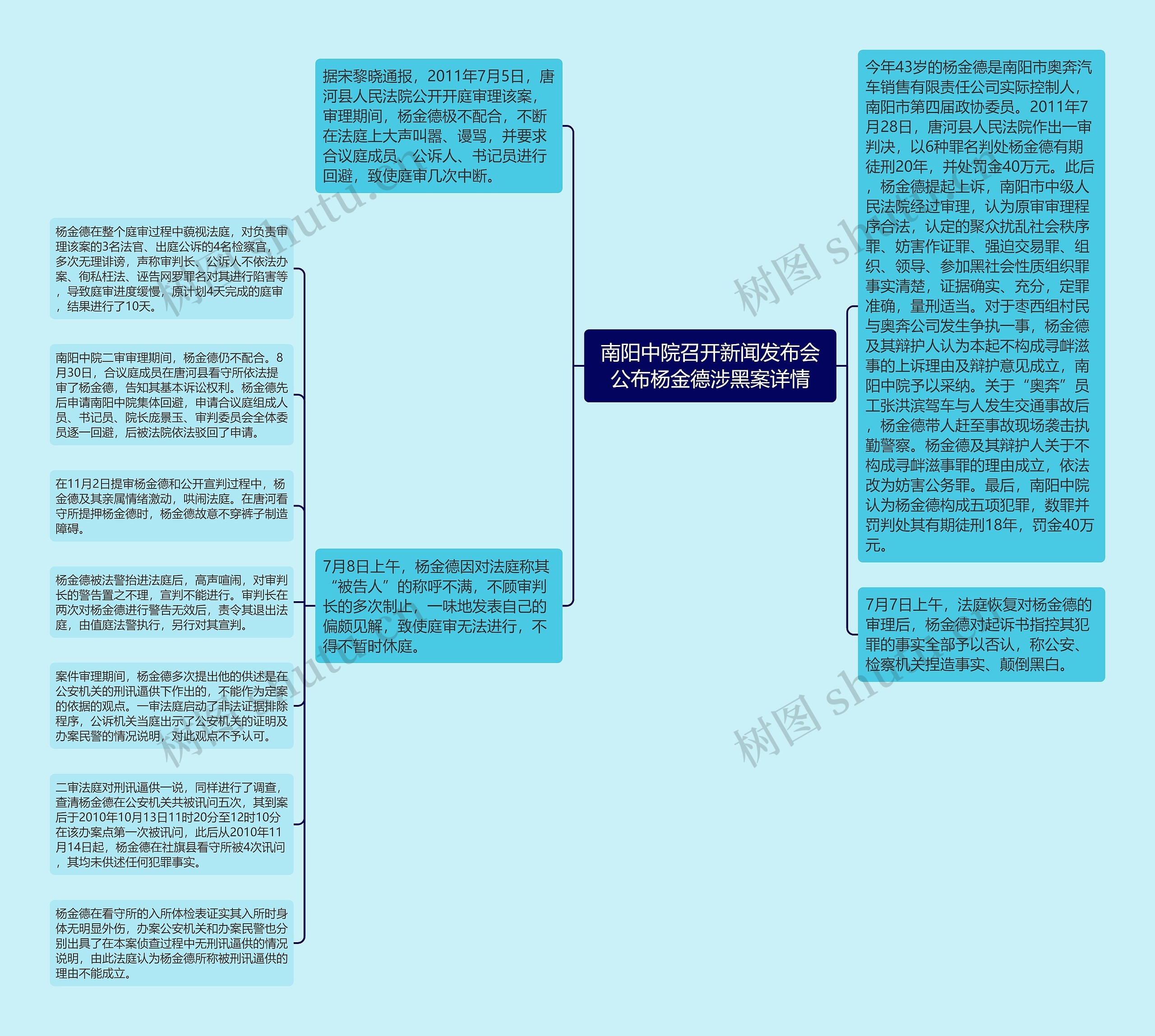 南阳中院召开新闻发布会公布杨金德涉黑案详情思维导图