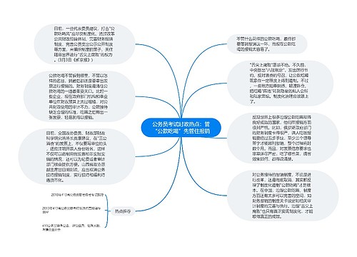 公务员考试时政热点：管“公款吃喝”先管住报销