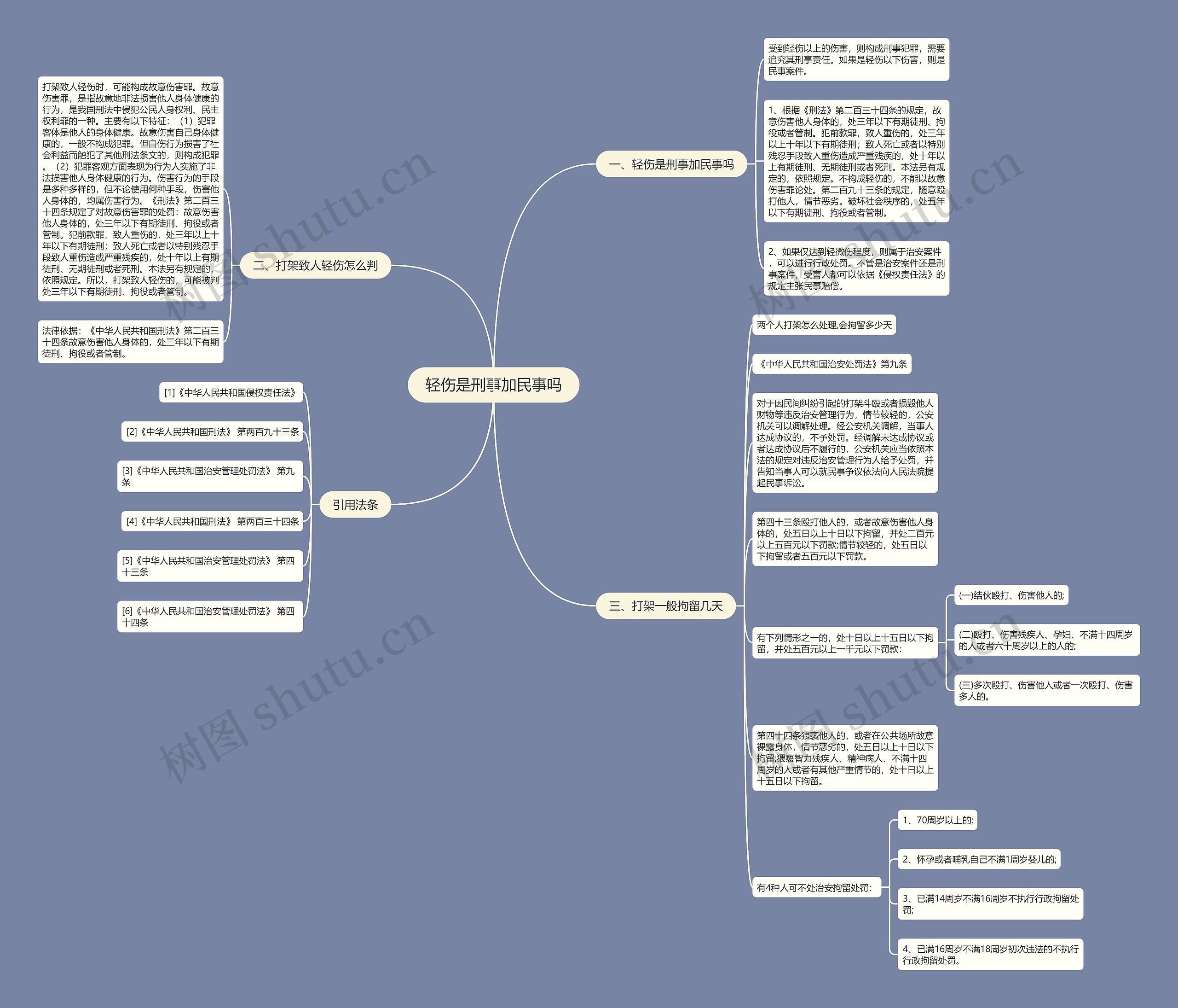 轻伤是刑事加民事吗思维导图
