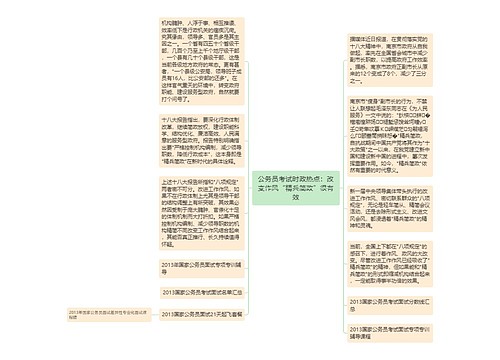 公务员考试时政热点：改变作风“精兵简政”很有效