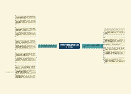 2022年农村宅基地确权要什么手续