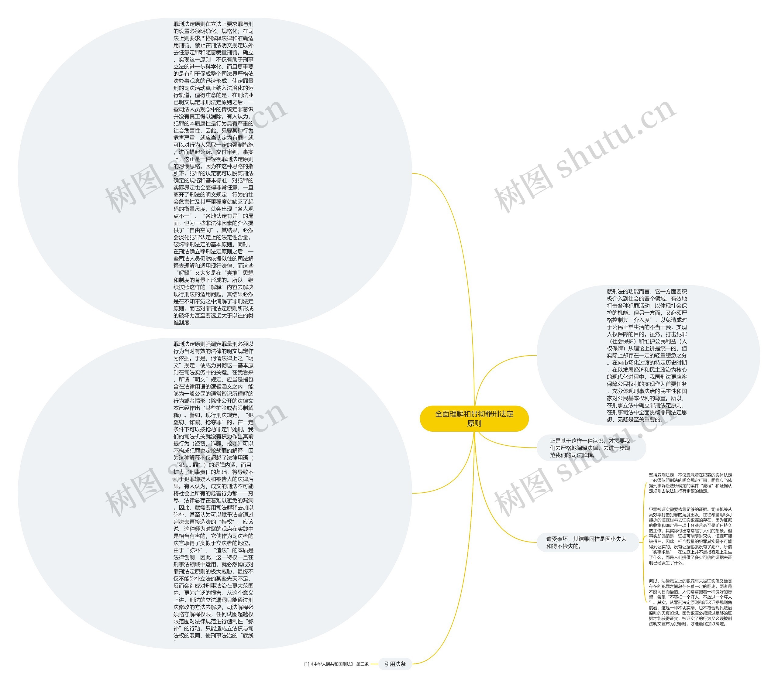 全面理解和贯彻罪刑法定原则思维导图