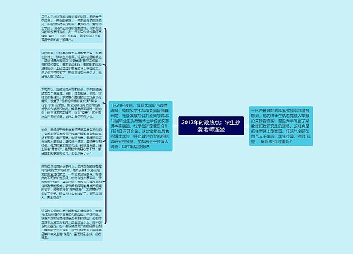 2017年时政热点：学生抄袭 老师连坐