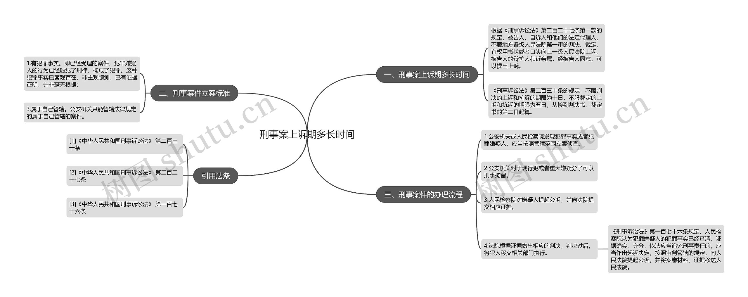 刑事案上诉期多长时间思维导图