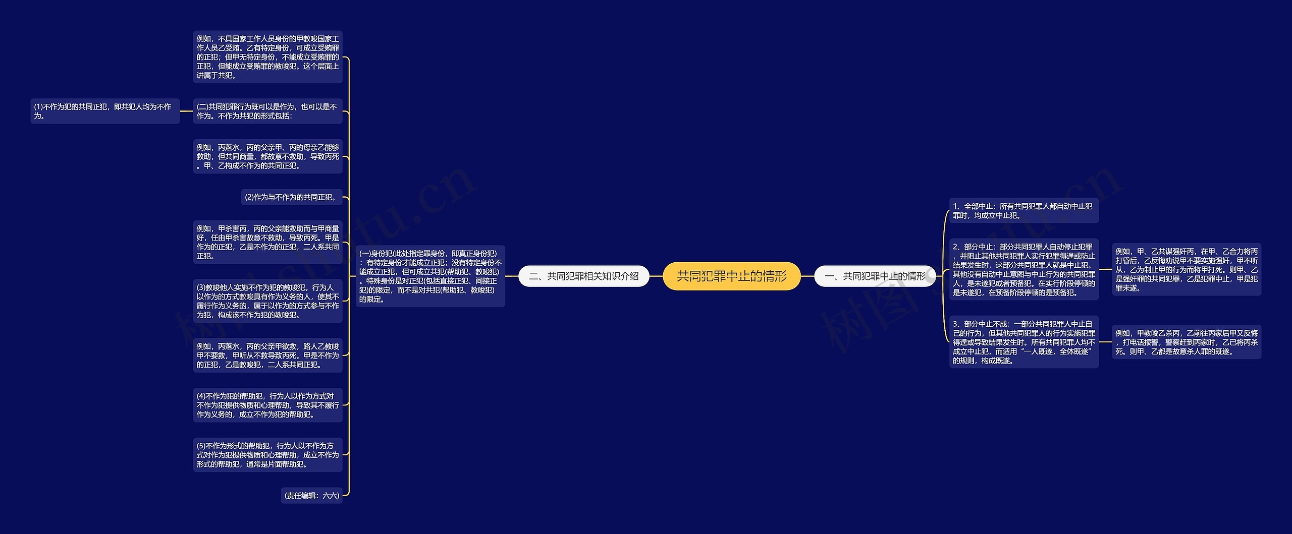 共同犯罪中止的情形思维导图