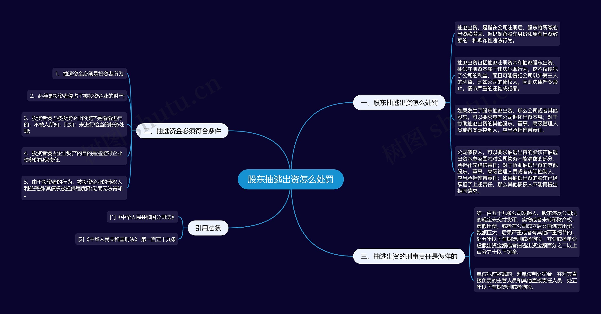 股东抽逃出资怎么处罚思维导图