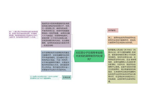 对犯罪分子在假释考验期内发现的漏罪能否判处缓刑?