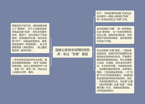 国家公务员考试网时政热点：勿让“官奢”蔓延