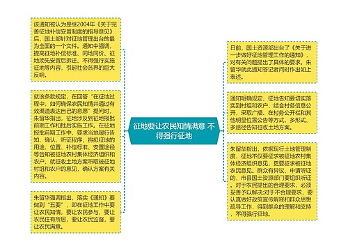 征地要让农民知情满意 不得强行征地