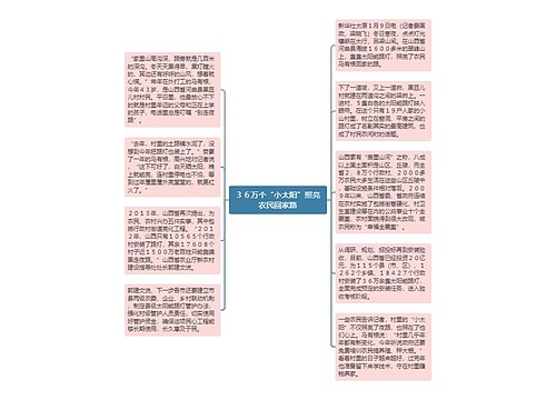 ３６万个“小太阳”照亮农民回家路