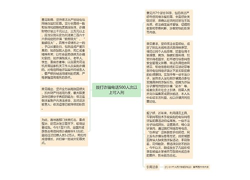 拨打诈骗电话500人次以上可入刑