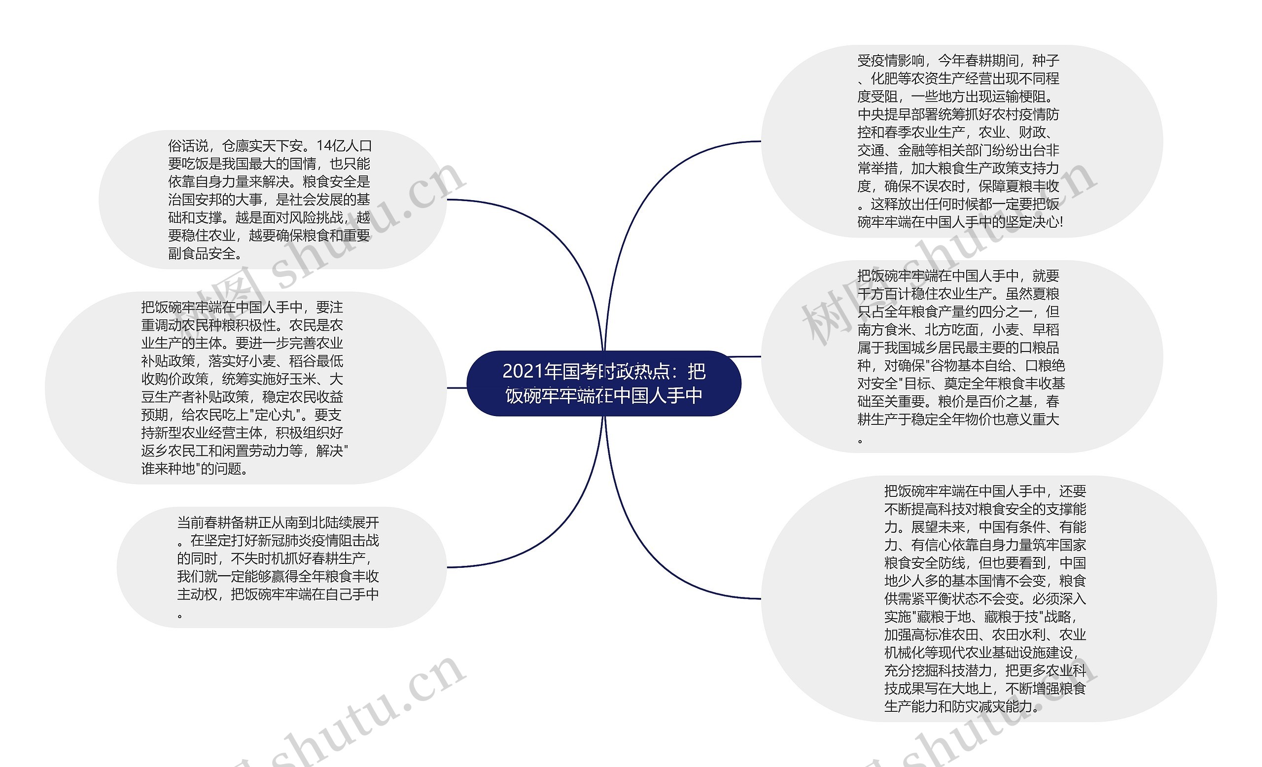 2021年国考时政热点：把饭碗牢牢端在中国人手中思维导图