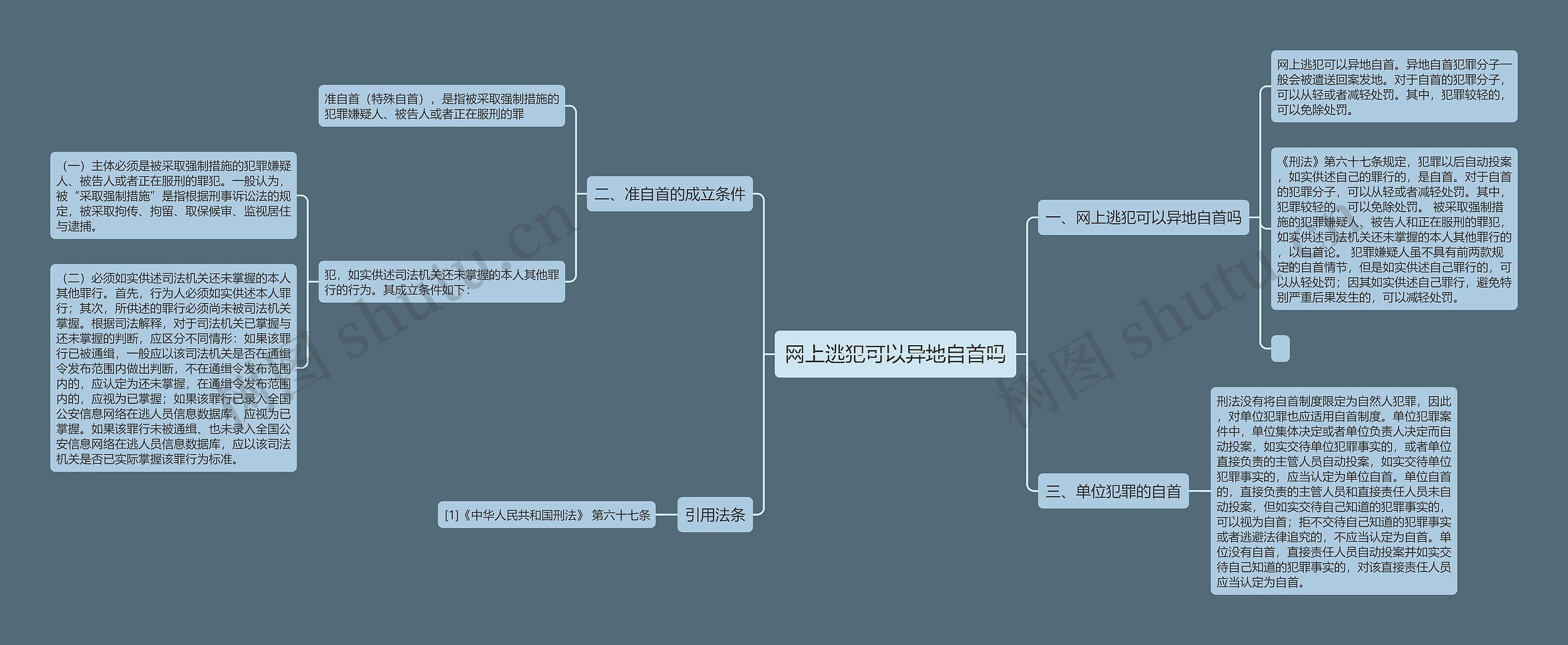 网上逃犯可以异地自首吗思维导图