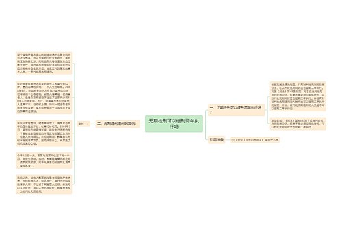 无期徒刑可以缓刑两年执行吗