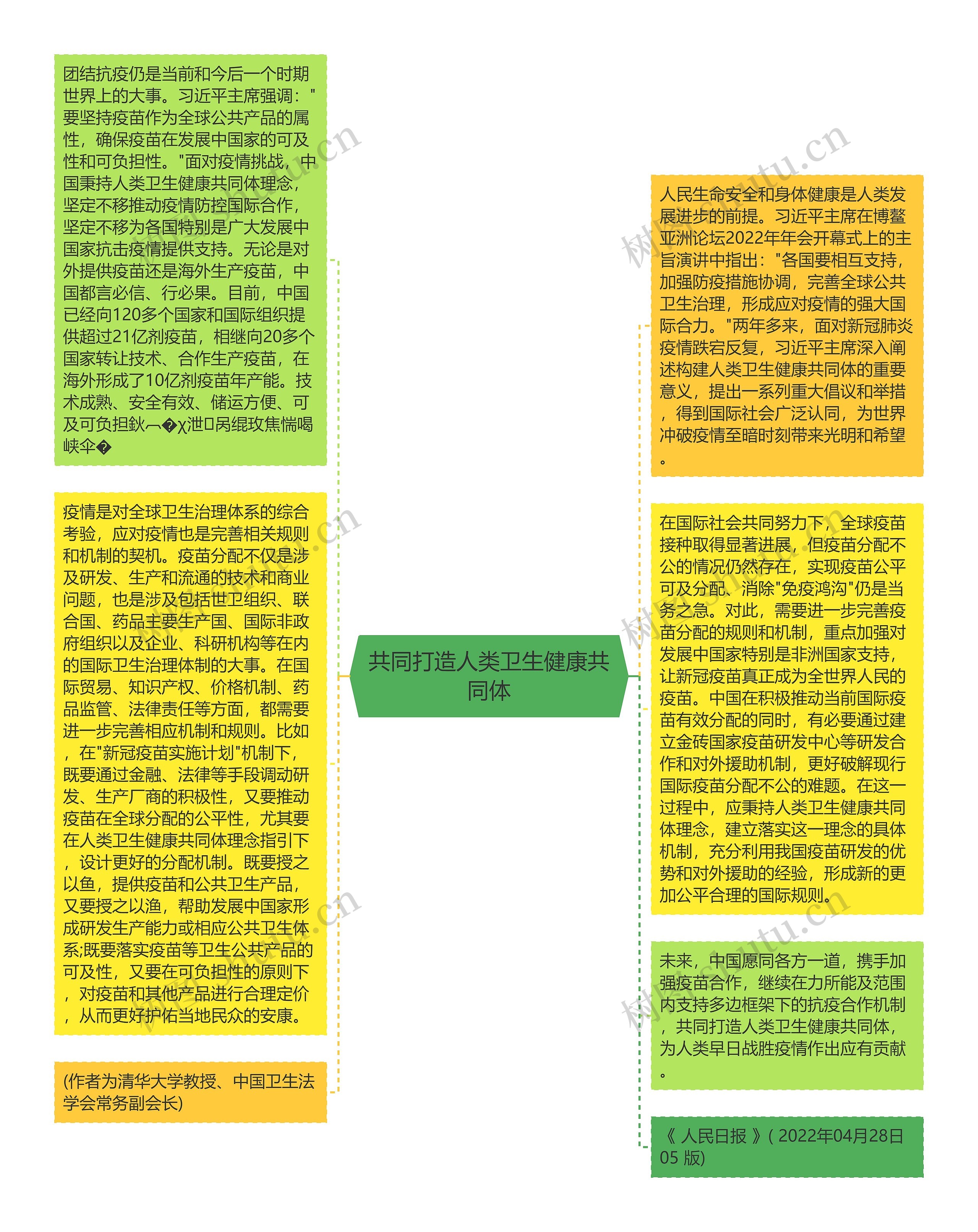 共同打造人类卫生健康共同体思维导图