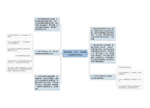 罪犯通信、会见、与亲属共餐等相关规定