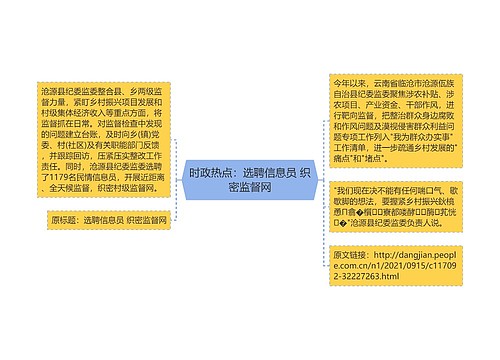 时政热点：选聘信息员 织密监督网