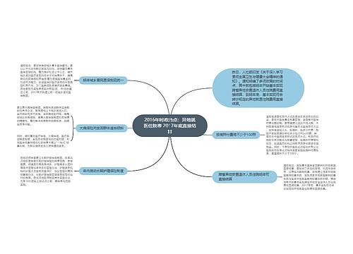 2016年时政热点：异地就医住院费 2017年底直接结算