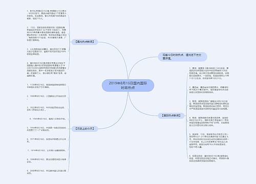 2019年8月16日国内国际时政热点