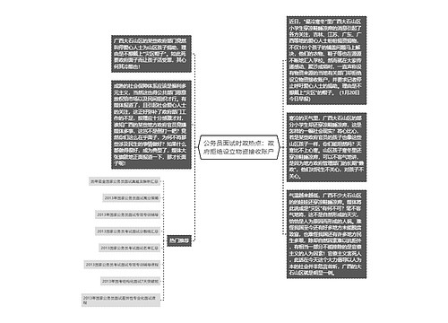 公务员面试时政热点：政府拒绝设立物资接收账户