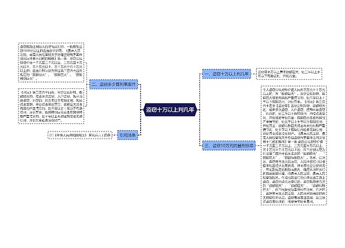 盗窃十万以上判几年