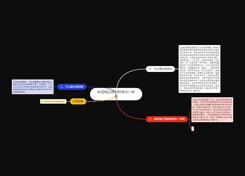 拟征地公告的时效为一年吗