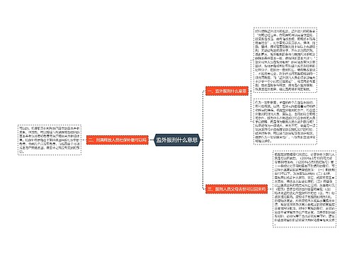 监外服刑什么意思