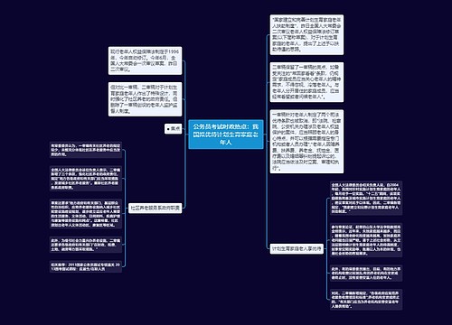 公务员考试时政热点：我国拟优待计划生育家庭老年人