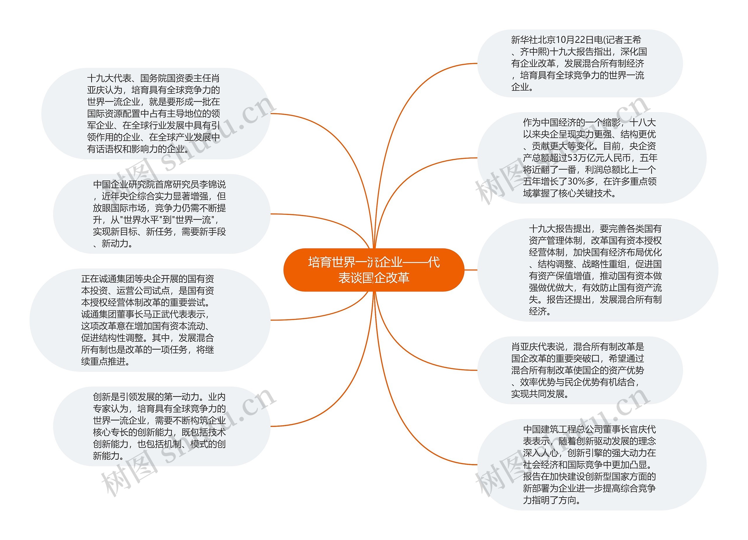 培育世界一流企业——代表谈国企改革思维导图