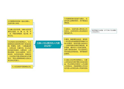 当事人可以委托他人代理诉讼吗？