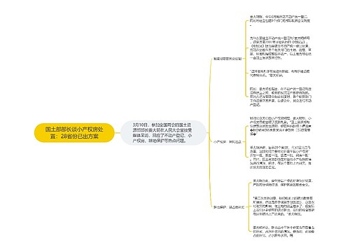 国土部部长谈小产权房处置：28省份已出方案